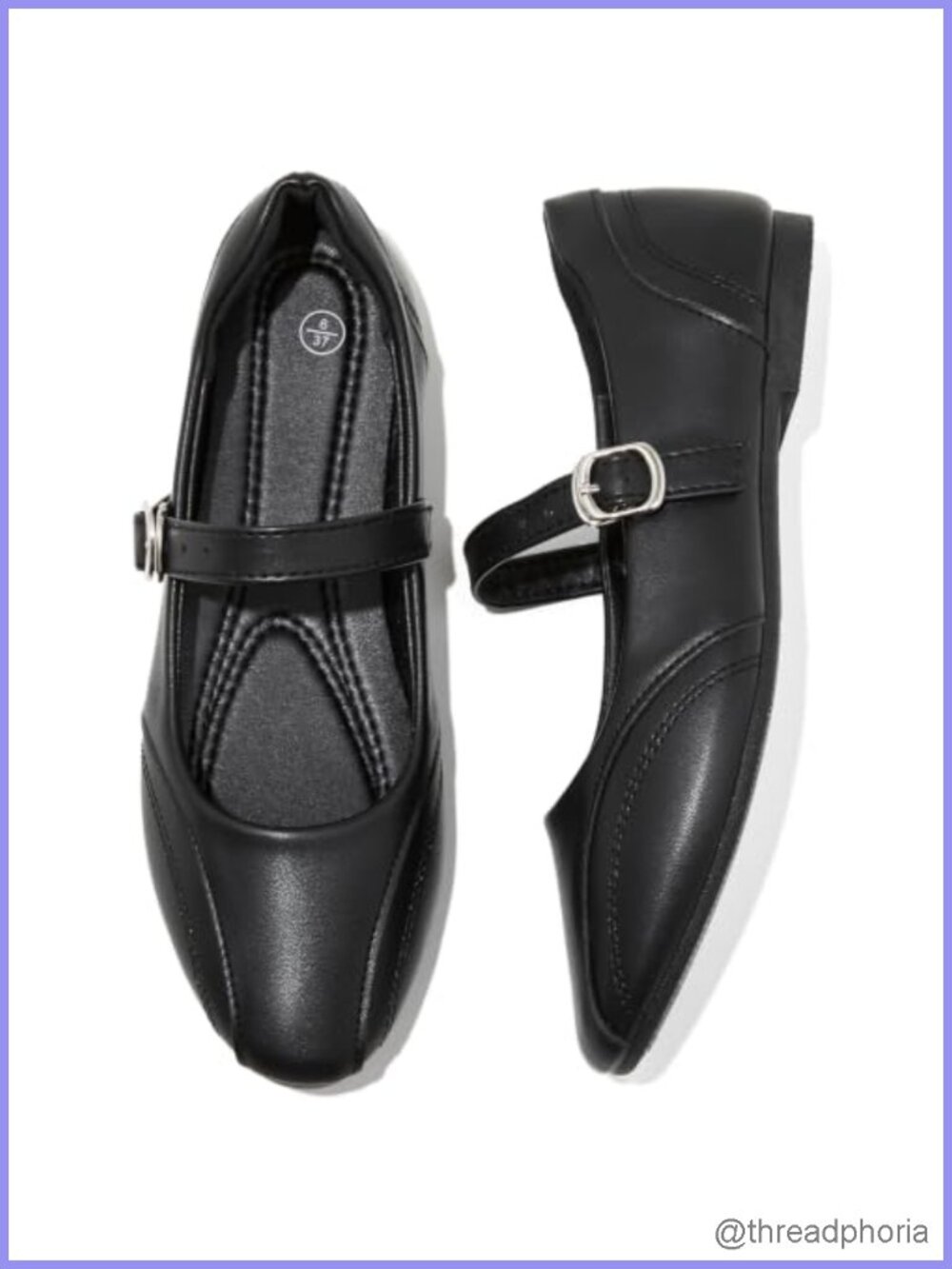 Women's Mary Jane Dress Ballet Flats Memory Foam Buckle Strap